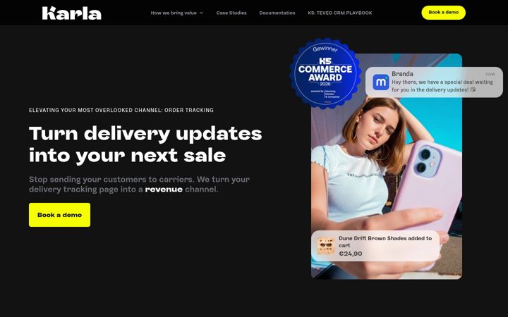 Screenshot of gokarla.io