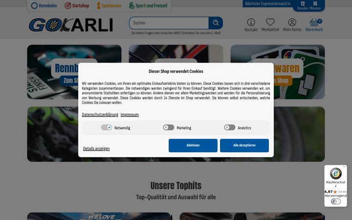 Screenshot of gokarli.de