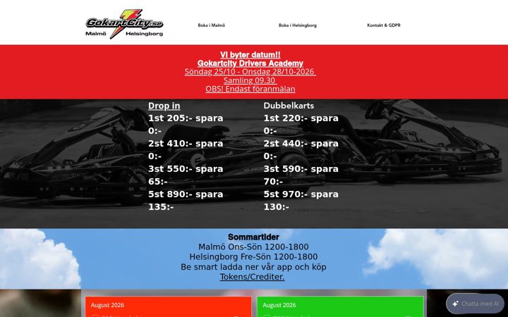 Screenshot of gokartcity.se