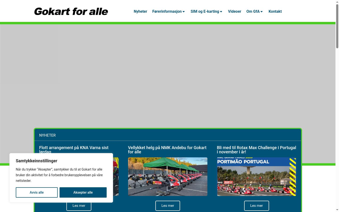 Screenshot des Einwilligungsbanners vor jeglicher Interaktion