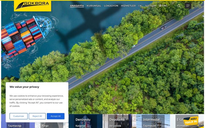 Screenshot of gokbora.com