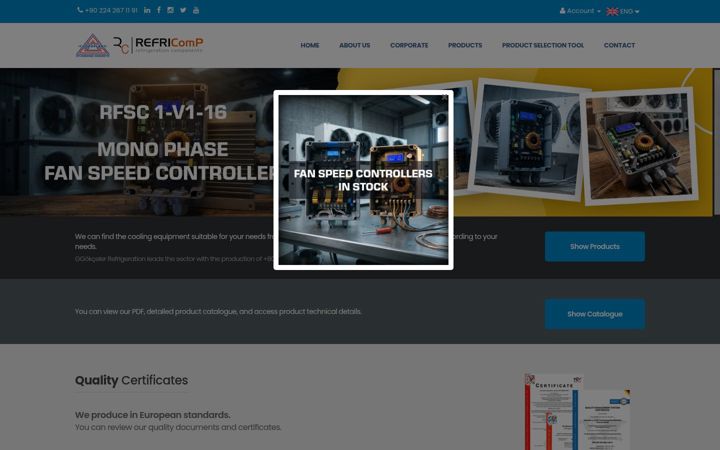 Screenshot of gokcelersogutma.com.tr