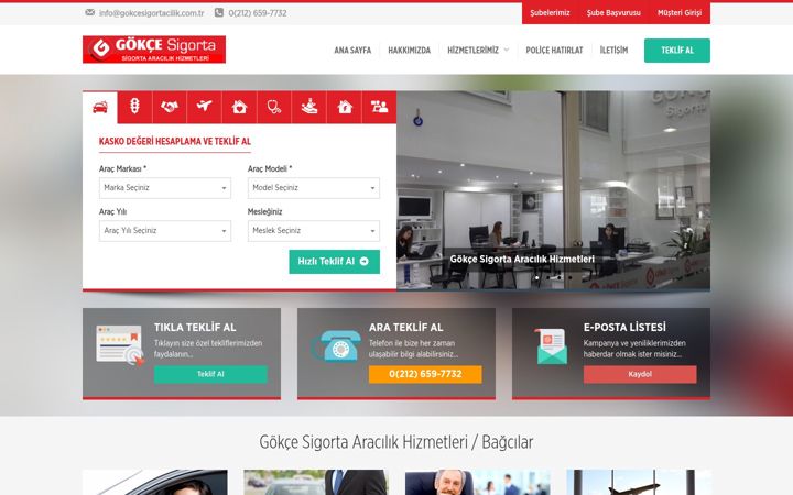 Screenshot of gokcesigortacilik.com.tr