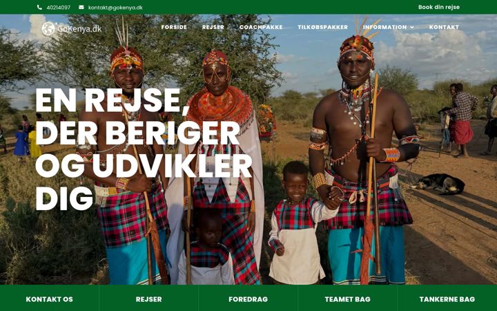 Screenshot von gokenya.dk