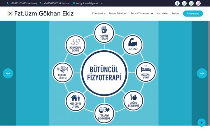 Screenshot of gokhanekiz.com