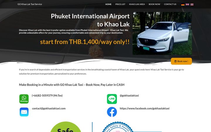 Screenshot of gokhaolaktaxi.com