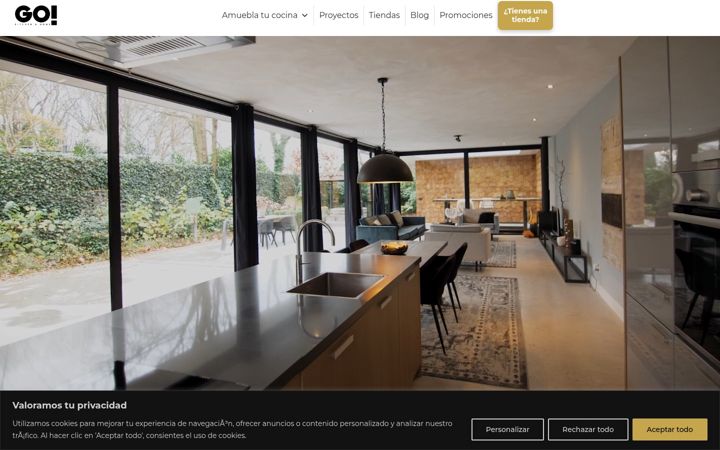 Screenshot of gokitchenandhome.com