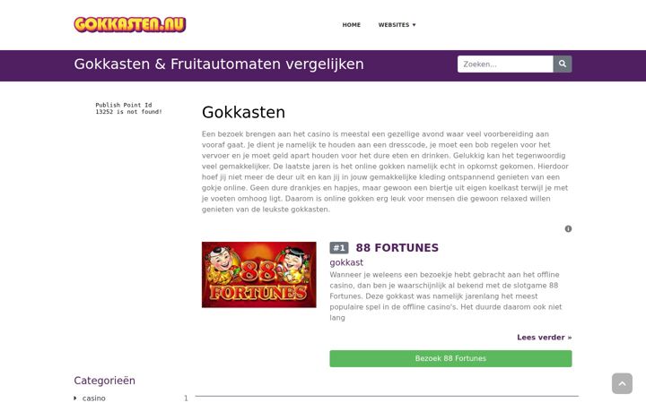 Screenshot of gokkasten.nu