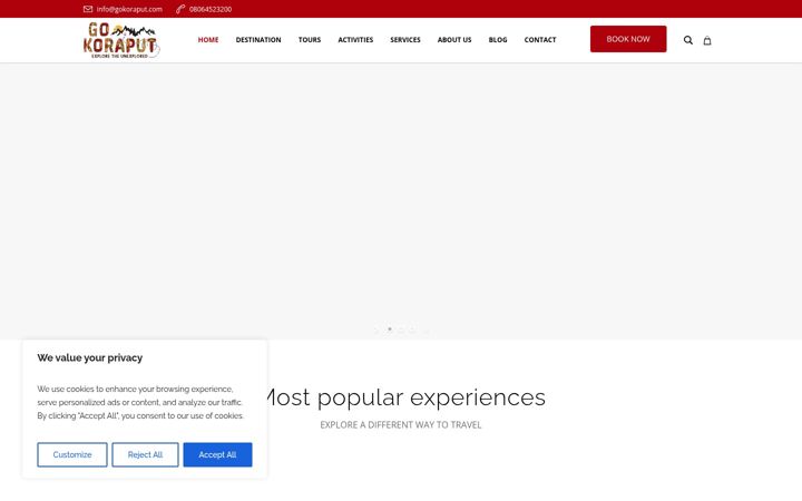 Screenshot of gokoraput.com
