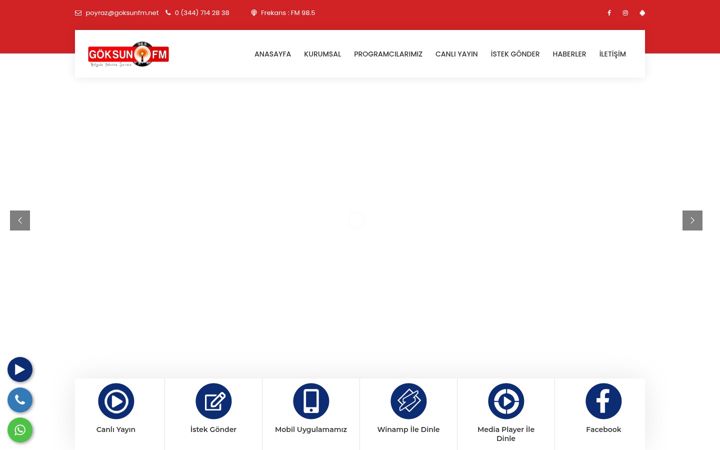 Screenshot of goksunfm.net