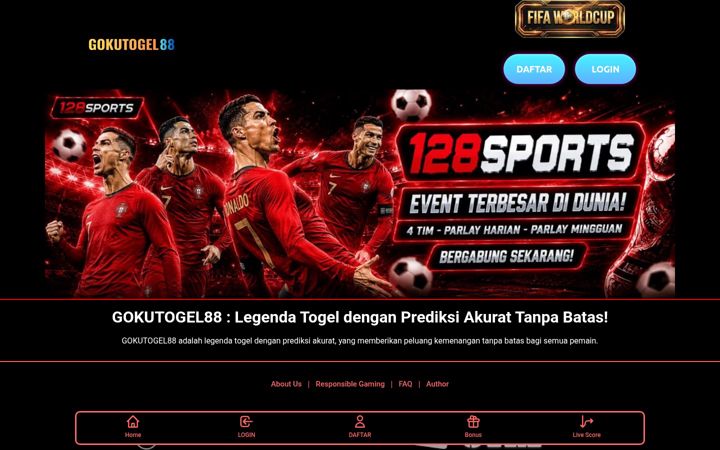 Screenshot of gokutogel88.net