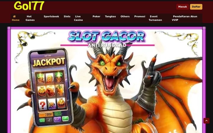Screenshot of gol77slot.com