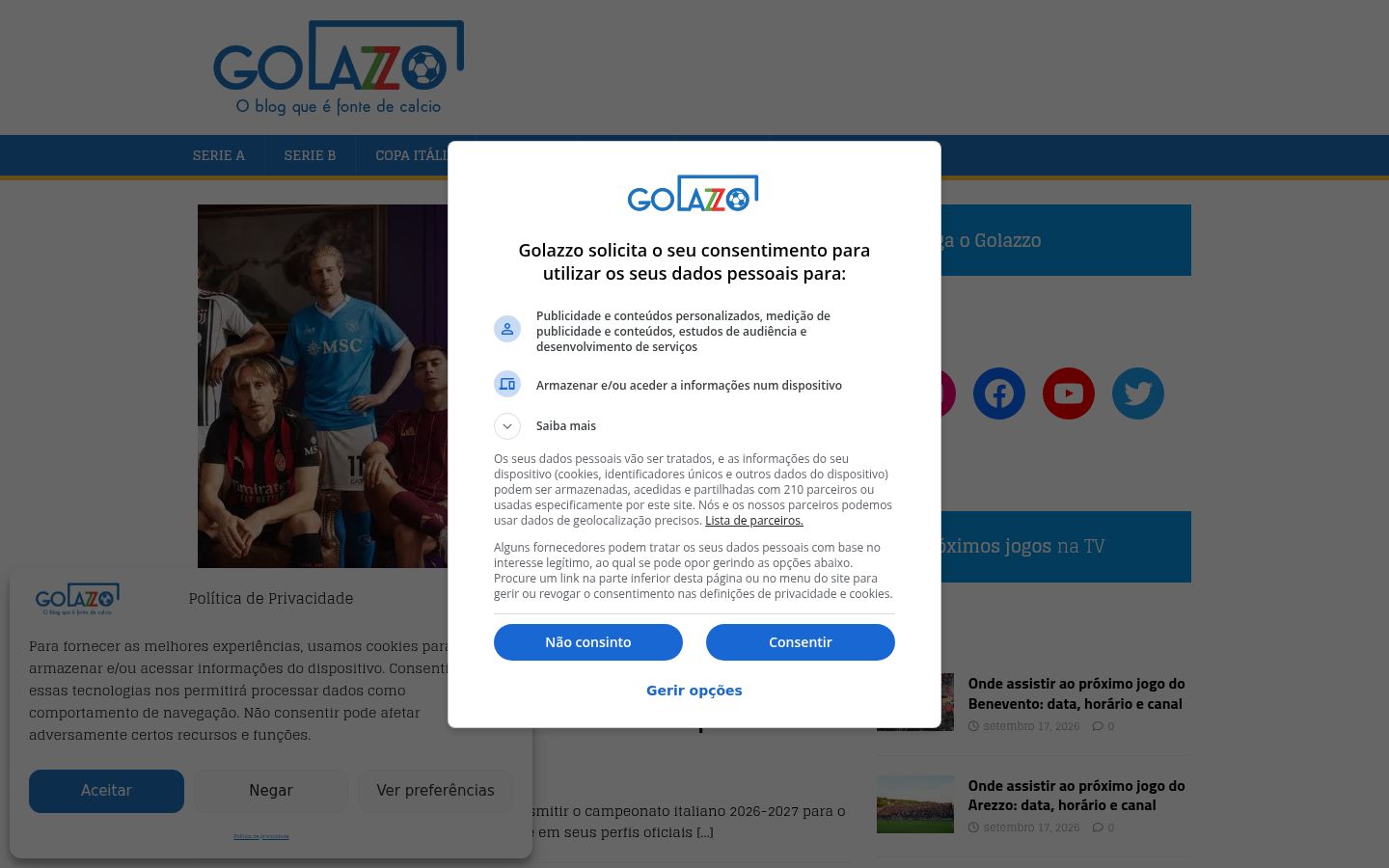 Sutikimo reklamjuostės, rodytos prieš bet kokią sąveiką, ekrano kopija