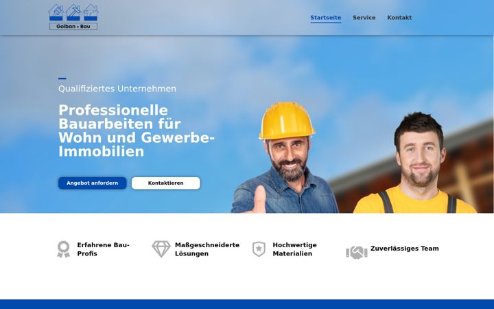 Screenshot of golban-bau.de