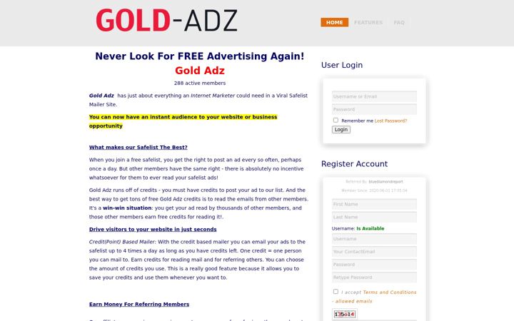 Screenshot of gold-adz.com