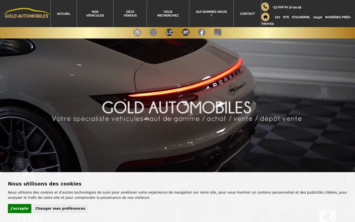Screenshot of gold-automobiles.com