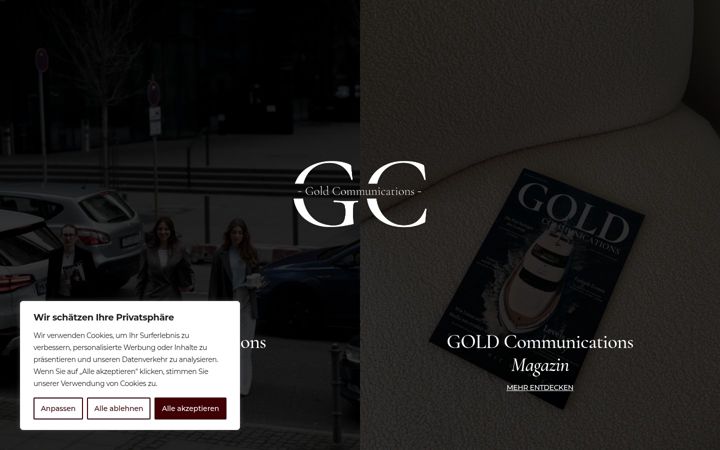 Screenshot of gold-communications.de