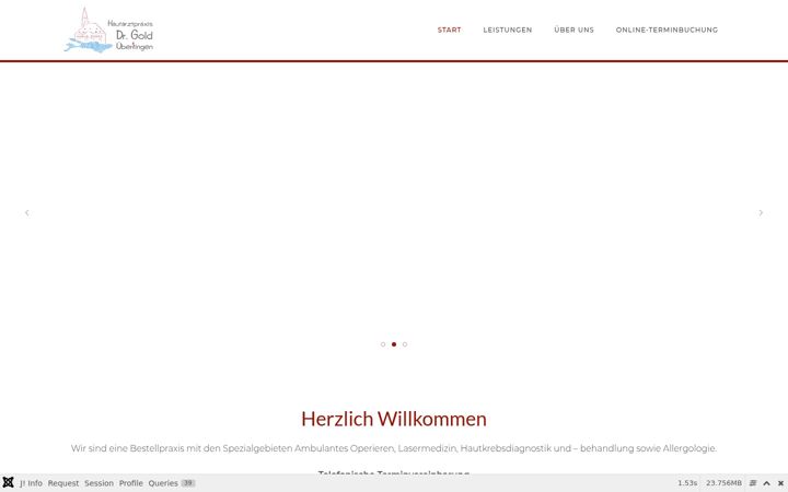 Screenshot of gold-hautarzt.de
