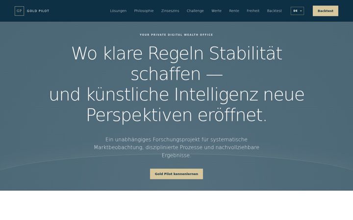 Screenshot of gold-pilot.com