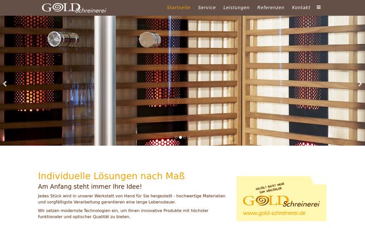 Screenshot of gold-schreinerei.de
