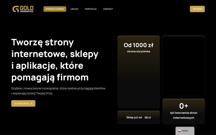 Screenshot of gold-web-service.pl