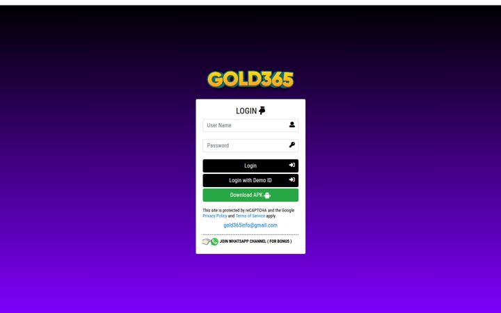 Screenshot of gold365.blue