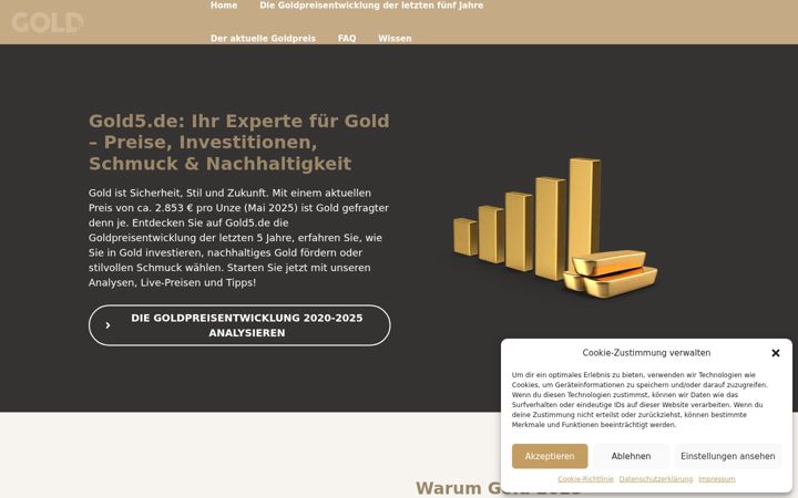 Screenshot of gold5.de