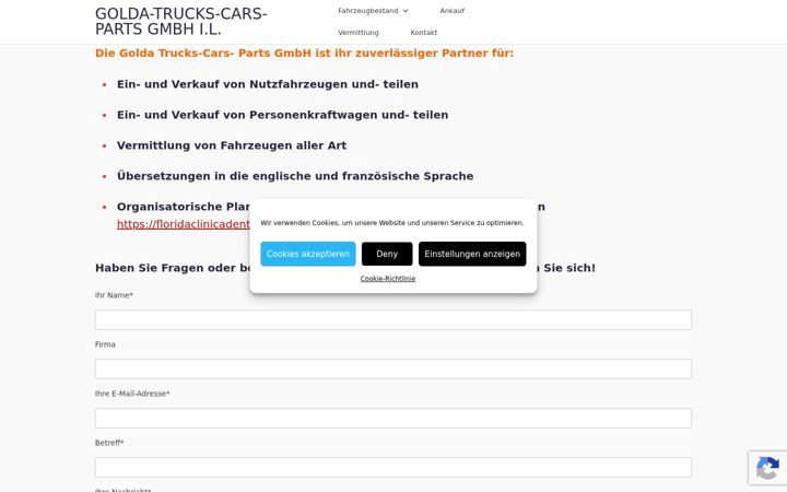 Screenshot of golda-trucks.de
