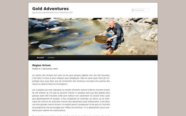 Screenshot of goldadventures.ch