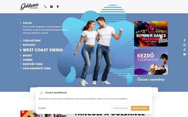 Screenshot of goldance.hu