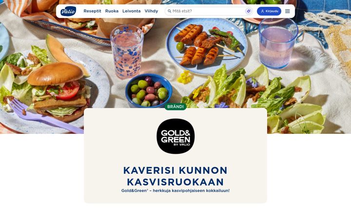 Screenshot of goldandgreen.fi