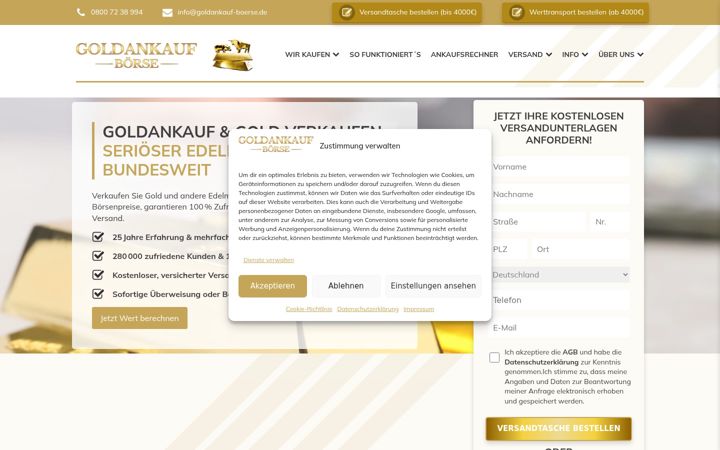 Screenshot of goldankauf-boerse.de