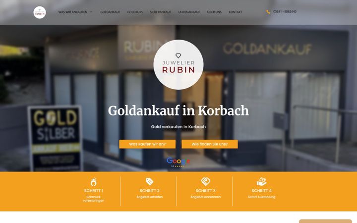 Screenshot of goldankauf-korbach.de