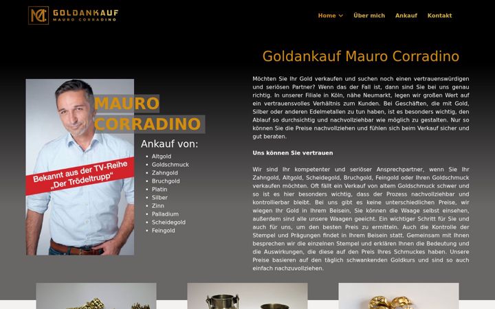 Screenshot of goldankauf-mauro.de