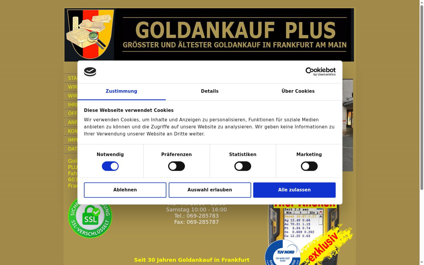 Screenshot tal-banner tal-kunsens muri qabel kwalunkwe interazzjoni