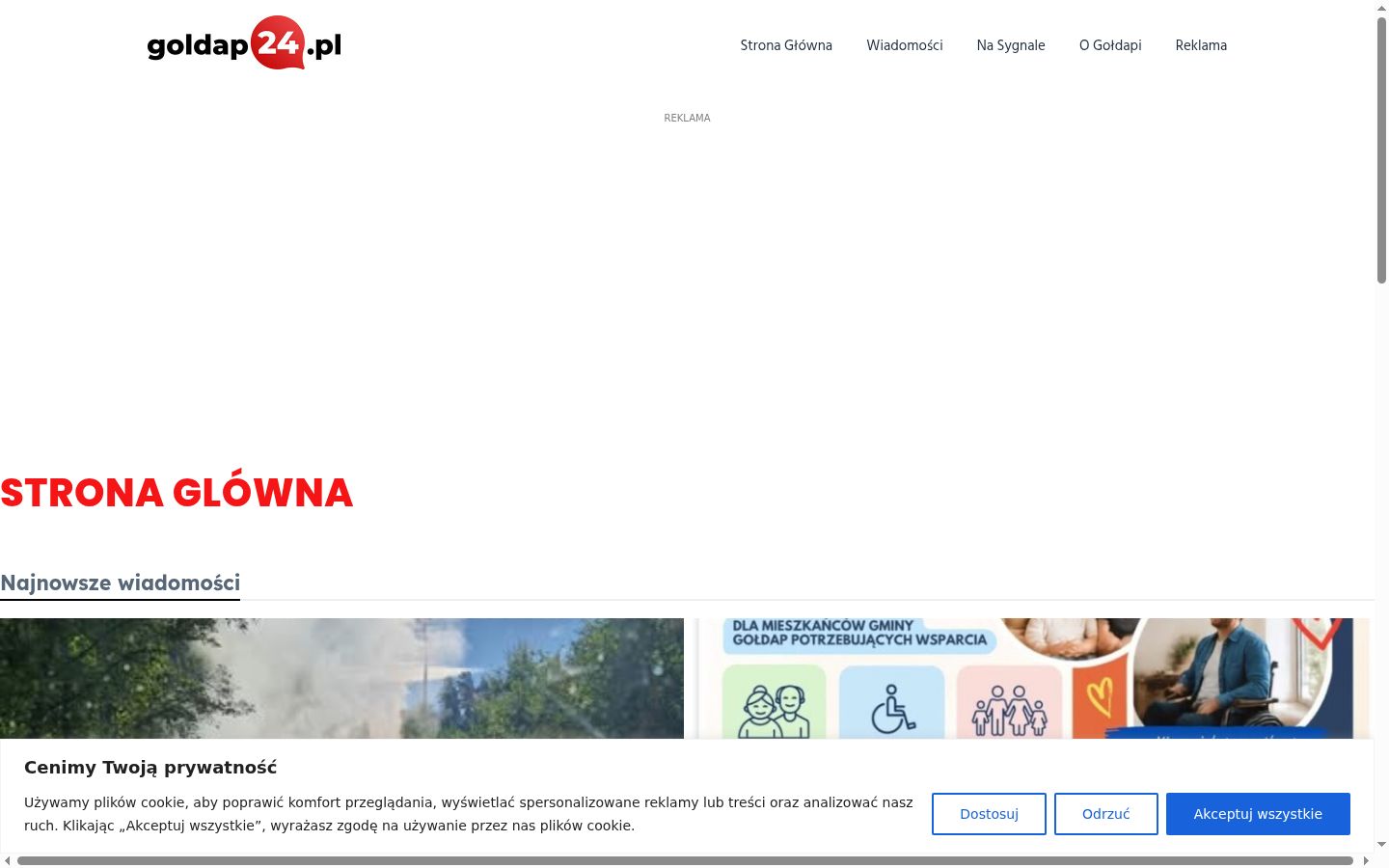 Sutikimo reklamjuostės, rodytos prieš bet kokią sąveiką, ekrano kopija