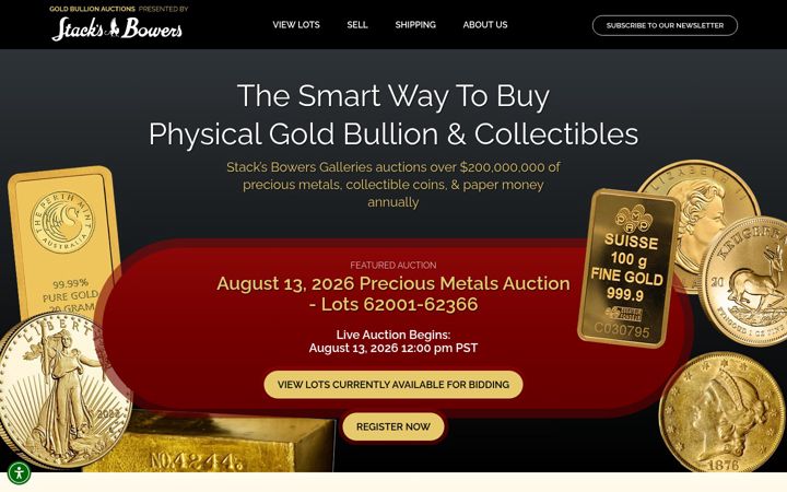 Screenshot of goldauction.com