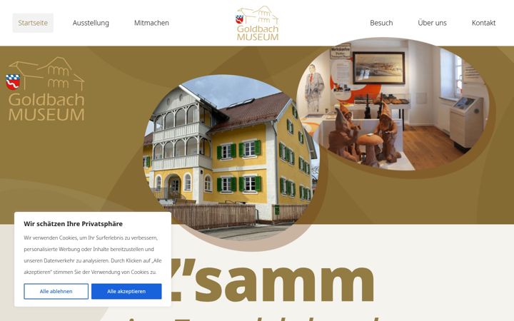Screenshot of goldbachmuseum.de