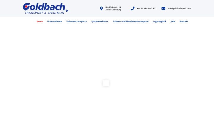 Screenshot of goldbachsped.com