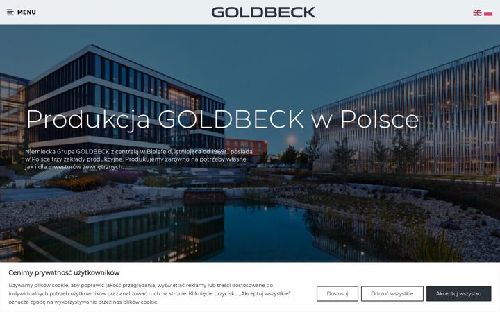 Screenshot of goldbeck-produkcja.pl