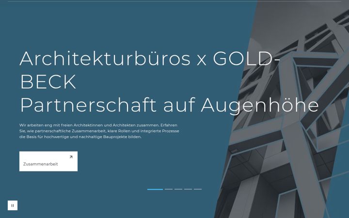 Screenshot of goldbeck.de
