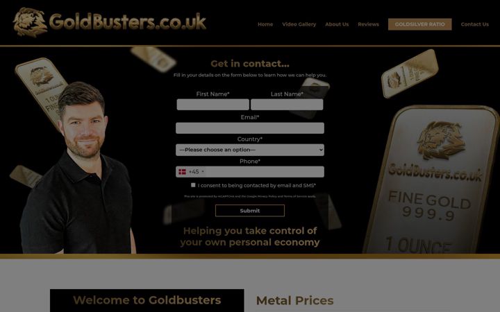 Screenshot of goldbusters.co.uk