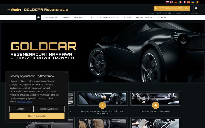 Screenshot of goldcar-regeneracja.pl