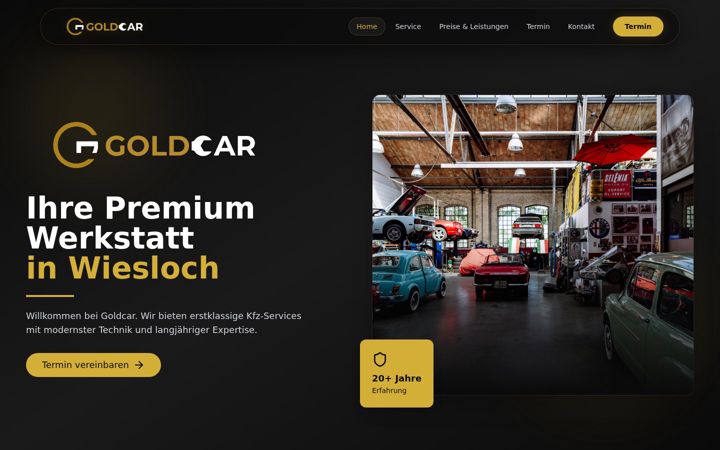 Screenshot of goldcar-wiesloch.de