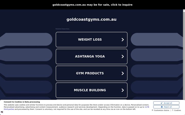 Screenshot of goldcoastgyms.com.au
