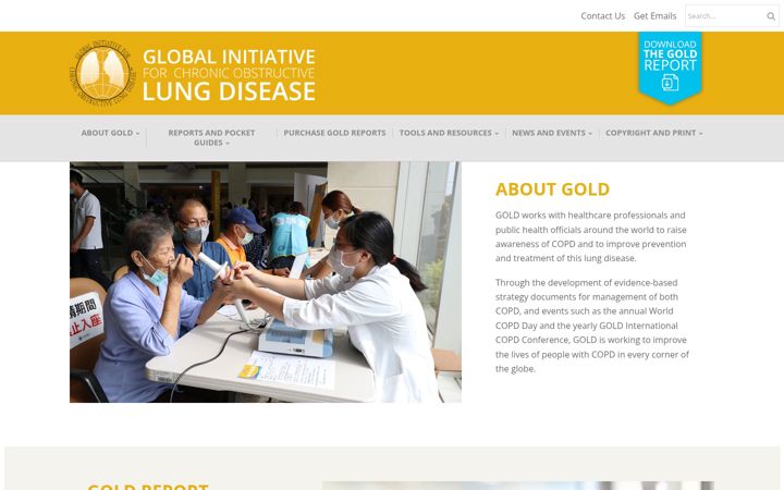 Screenshot of goldcopd.org
