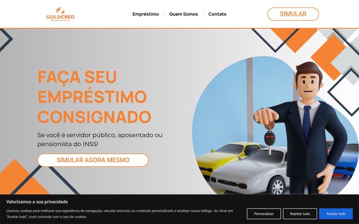 Screenshot of goldcred.com.br