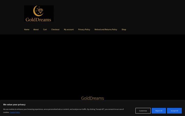Screenshot of golddreams.art