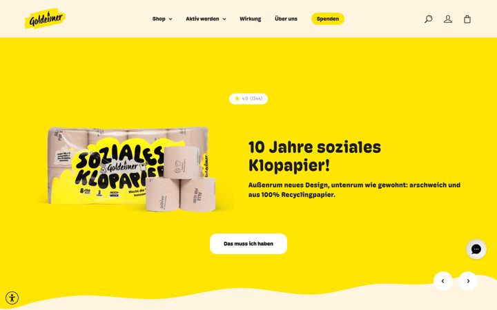 Screenshot of goldeimer.de