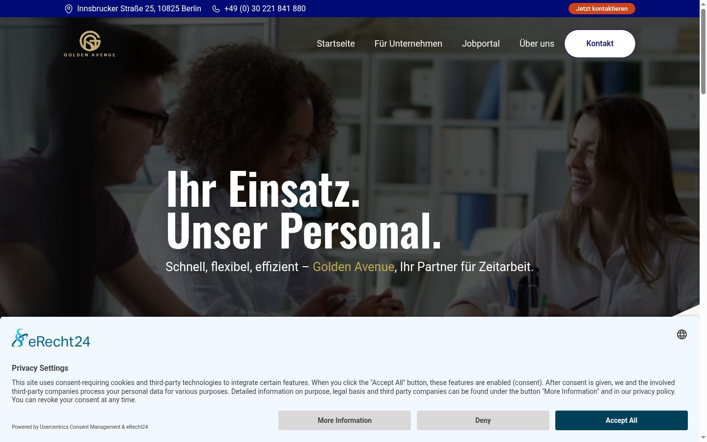 Sutikimo reklamjuostės, rodytos prieš bet kokią sąveiką, ekrano kopija